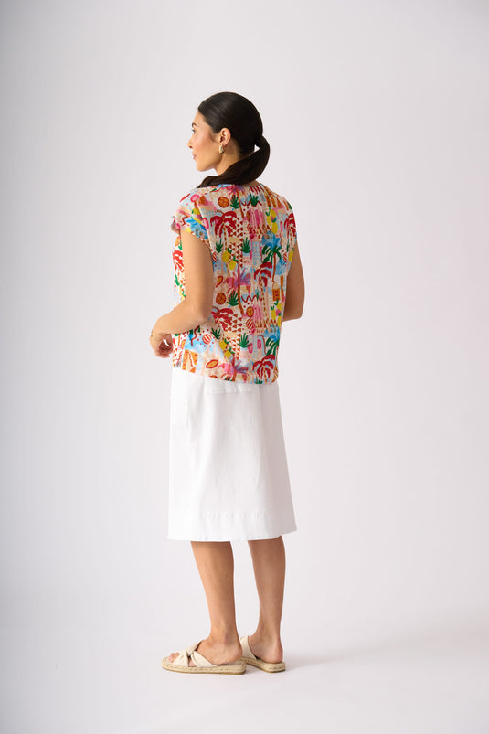 Foil Womens Queenie Skirt - White