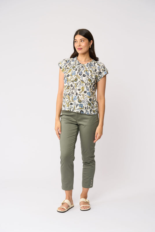 Foil Womens Fresh Perspective Crop Pant - Succulent
