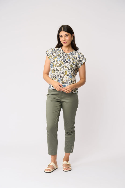 Foil Womens Fresh Perspective Crop Pant - Succulent