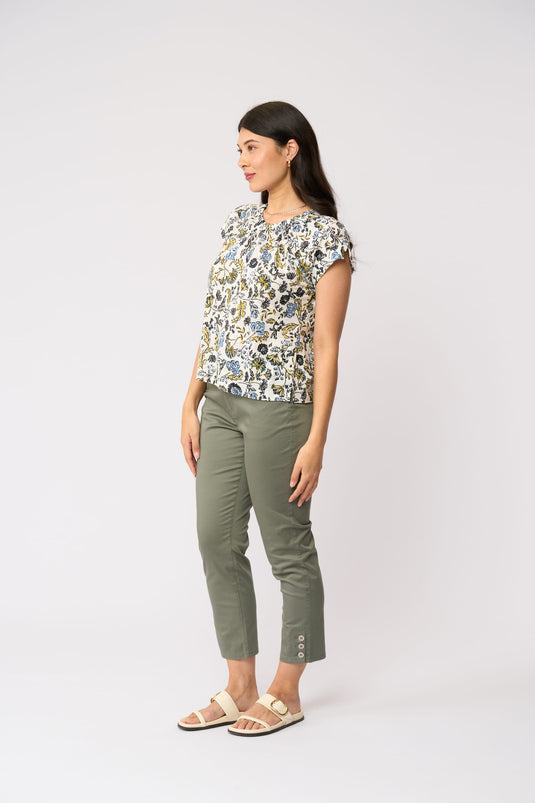 Foil Womens Fresh Perspective Crop Pant - Succulent