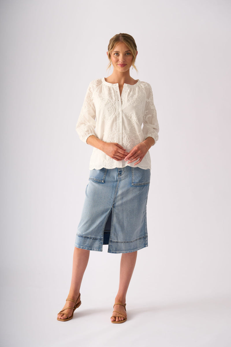 Load image into Gallery viewer, Foil Womens Queenie Skirt - Stone Wash
