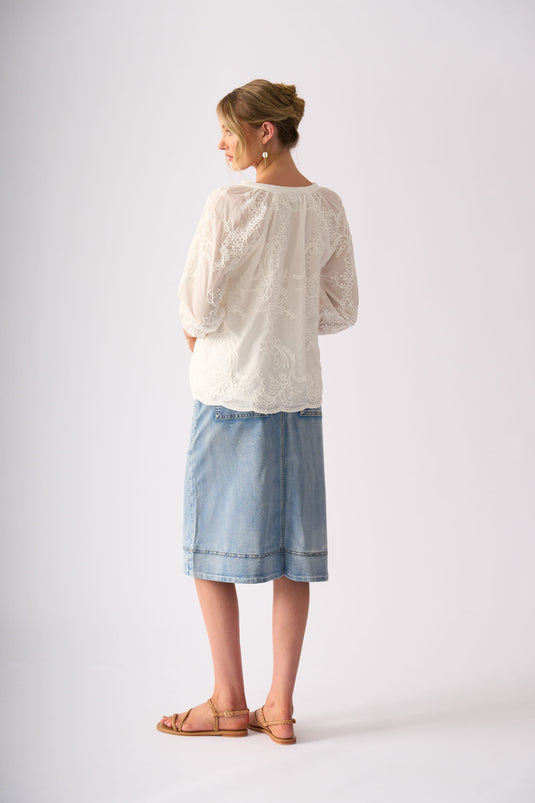 Foil Womens Queenie Skirt - Stone Wash