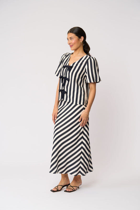 Foil Womens Stripe Right Skirt
