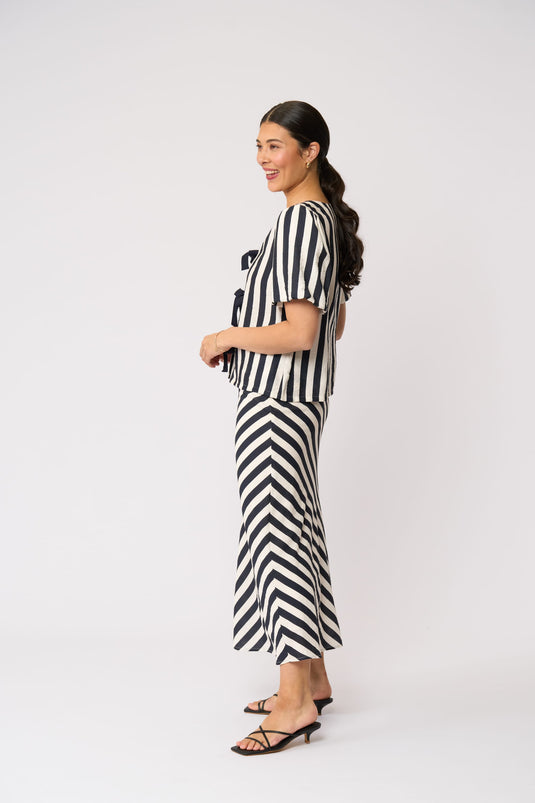 Foil Womens Stripe Right Skirt