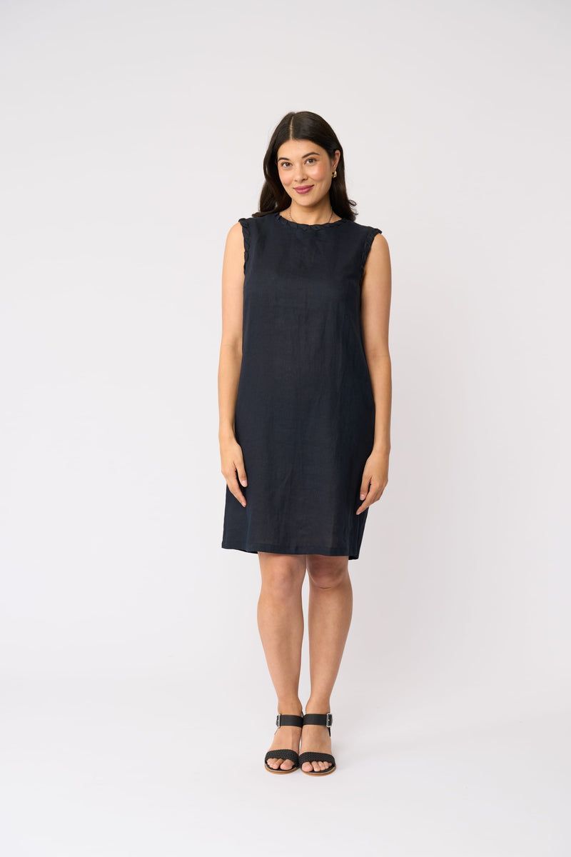 Load image into Gallery viewer, Foil Womens Braidy Bunch Dress - True Navy
