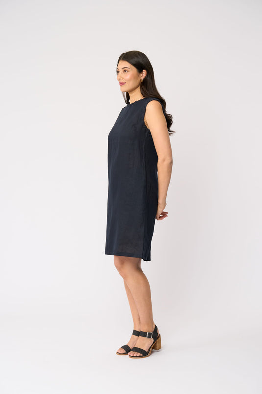 Foil Womens Braidy Bunch Dress - True Navy