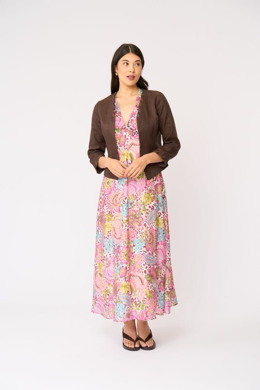 Foil Womens Braidy Bunch Jacket - Cocoa