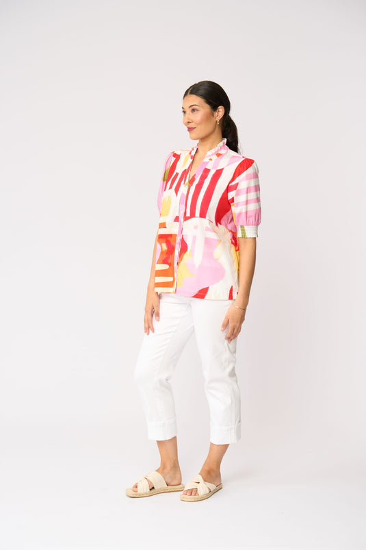 Foil Womens First Impression Blouse