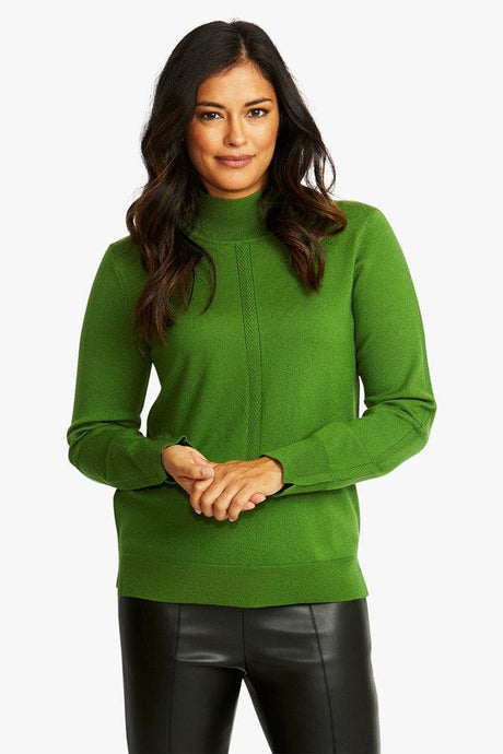 Pingpong Womens Merino Turtle Neck Pullover - Fern