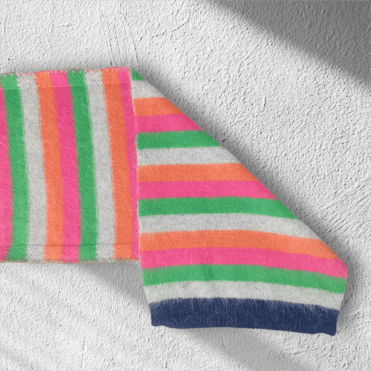 See Saw Womens Angora Blend Stripe Scarf