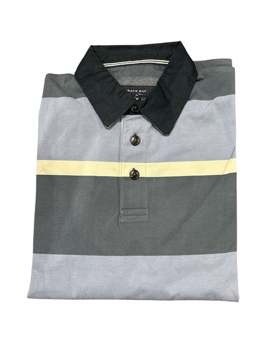 Back Bay Mens Cotton/Poly Rugby - Ink