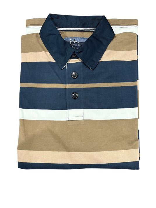 Back Bay Mens Cotton/Poly Rugby - Nutmeg