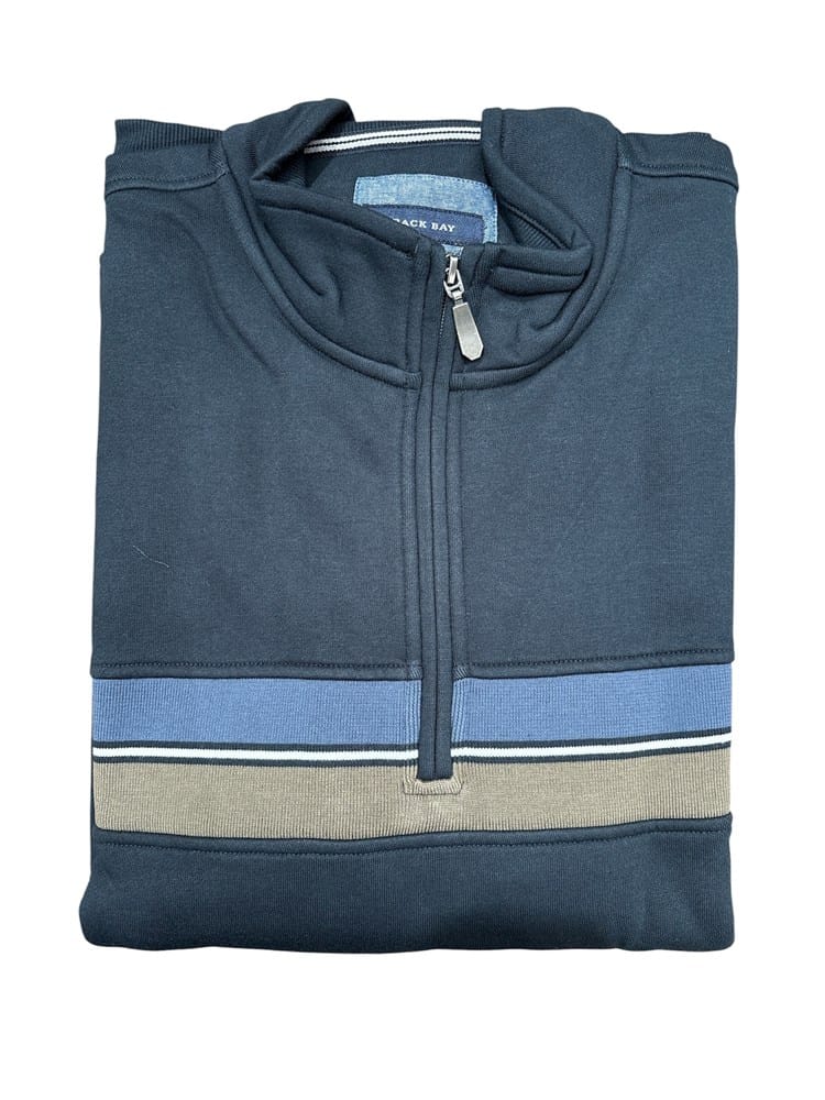 Load image into Gallery viewer, Back Bay Mens Brushed Fleece Striped Sweater
