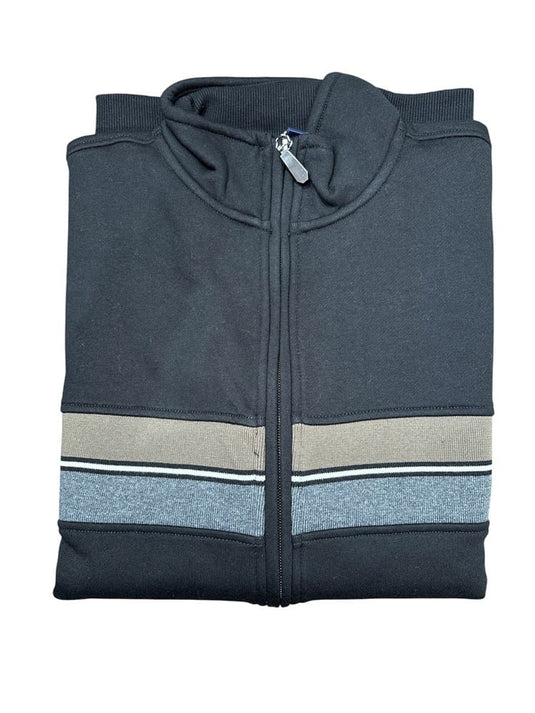 Back Bay Mens Brushed Fleece Sweater - Black