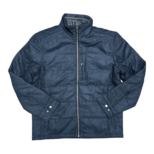 Back Bay Mens Printed Sueded Finish Jacket - Navy