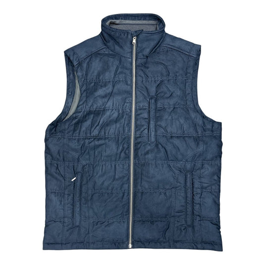 Back Bay Mens Printed Sueded Finish Vest - Navy