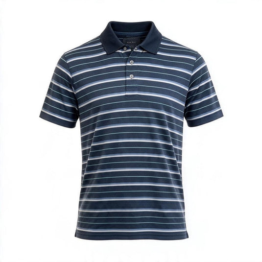 Back Bay Mens Mercerized Cotton Stripe Polo