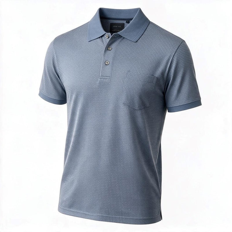 Load image into Gallery viewer, Back Bay Mens Mercerized Cotton Check Jacquared Polo
