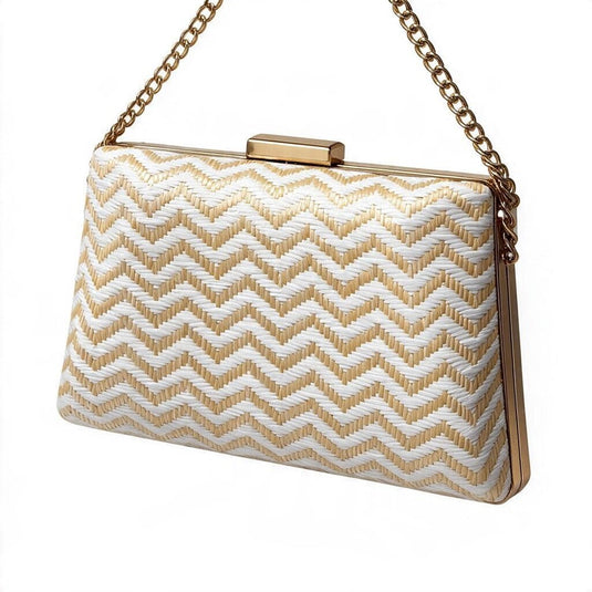 Gregory Ladner Womens Chain Raffia Bag