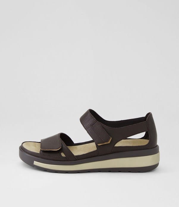 Load image into Gallery viewer, Ziera Womens Gedd W Choc Bronze Leather Sandals
