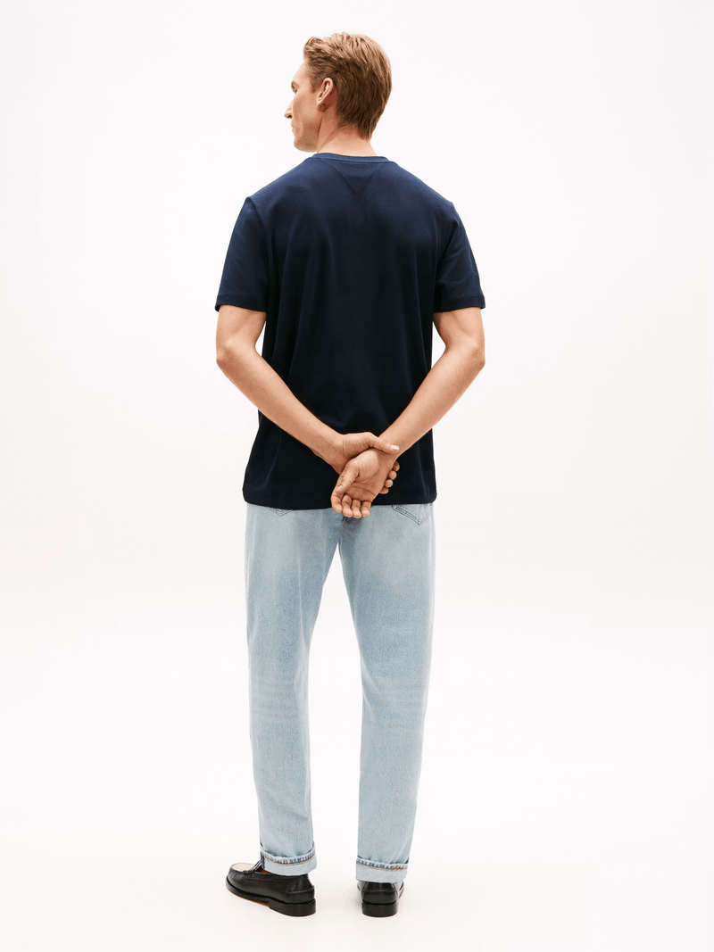 Load image into Gallery viewer, Tommy Hilfiger Mens Global Stripe Pique Pocket Tee - Desert Sky
