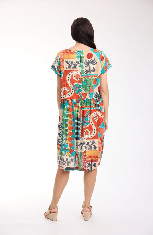 Orientique Womens Gambetta Dress Boxy