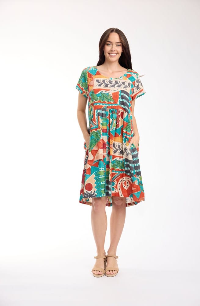 Load image into Gallery viewer, Orientique Womens Gambetta Dress Boxy
