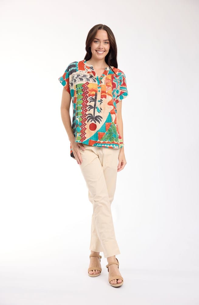 Load image into Gallery viewer, Orientique Womens Gambetta Top Placket

