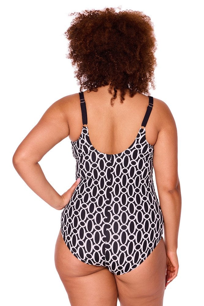 Load image into Gallery viewer, Genevieve Swimwear Womens Cross Front One Piece
