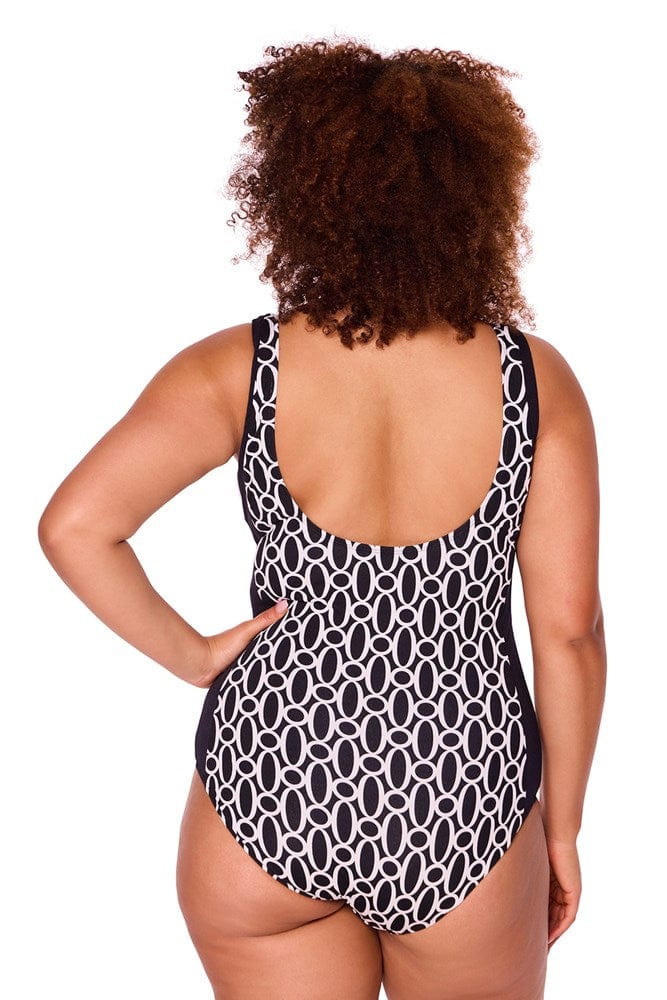 Load image into Gallery viewer, Genevieve Swimwear Womens Spliced One Piece-Mastectomy
