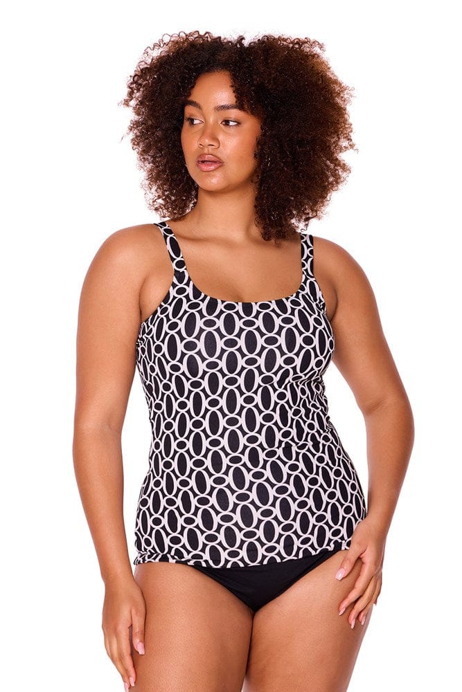 Load image into Gallery viewer, Genevieve Swimwear Womens Scoop Neck Tankini Matsectomy
