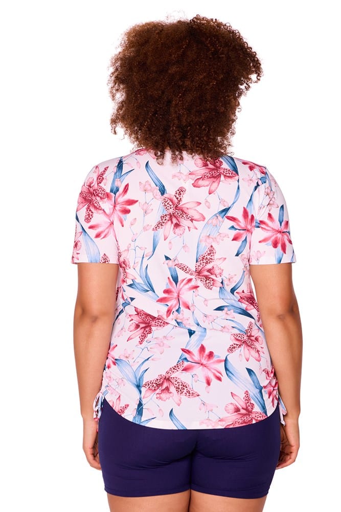 Load image into Gallery viewer, Genevieve Swimwear Womens Sun Safe Rash Tee Mastectomy
