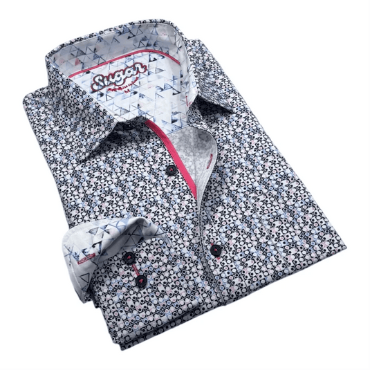 Sugar Mens Sport Shirt - Gibby/Rose