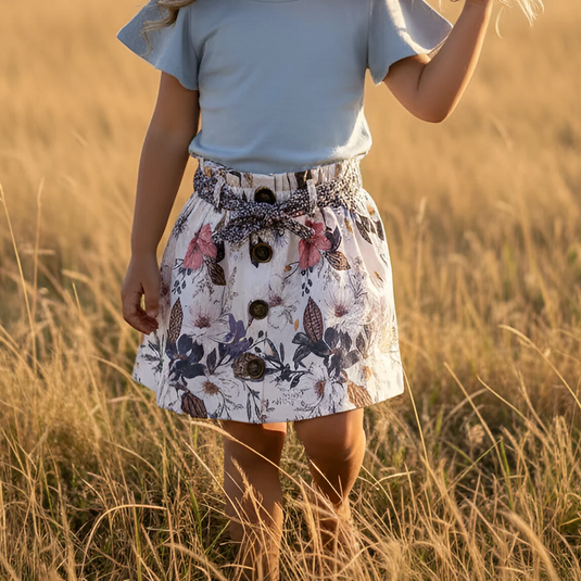 Love Henry Girls Charlotte Skirt - Native Floral