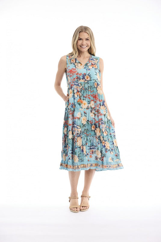 Orientique Womens Gordes Dress Layers Sleeveless