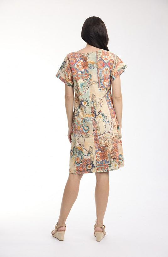 Orientique Womens Gordes Dress Reversible Short Sleeve