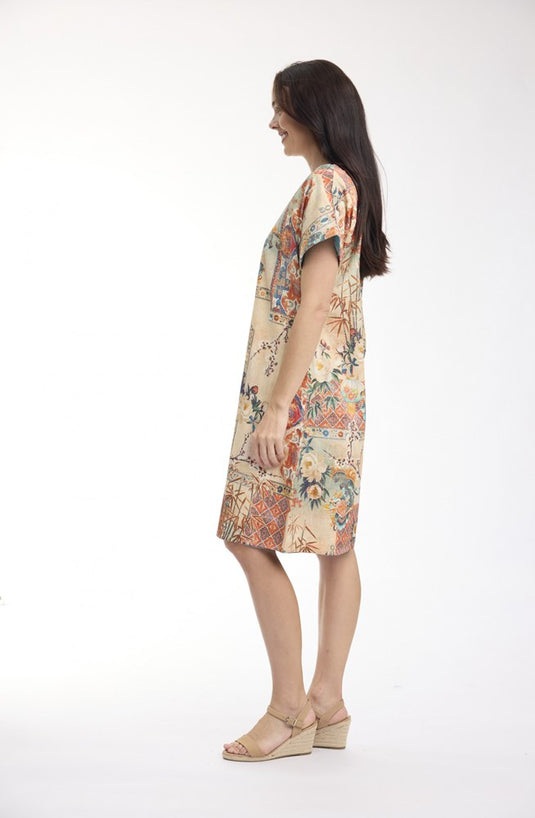 Orientique Womens Gordes Dress Reversible Short Sleeve