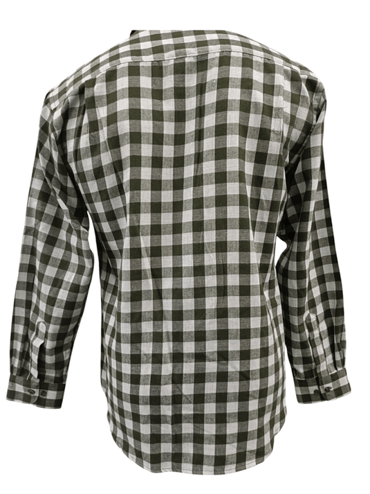 Bisley Mens Long Sleeve Brushed Cotton Shirt - Green Check