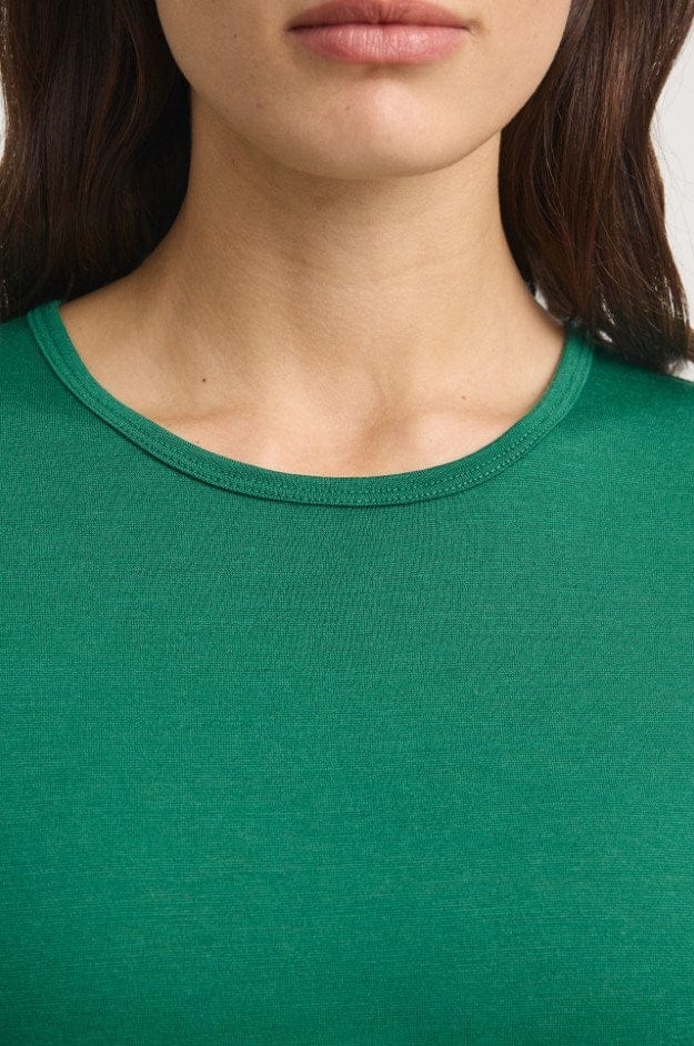 Load image into Gallery viewer, Toorallie Womens Short Sleeve Lush Green Merino Tee
