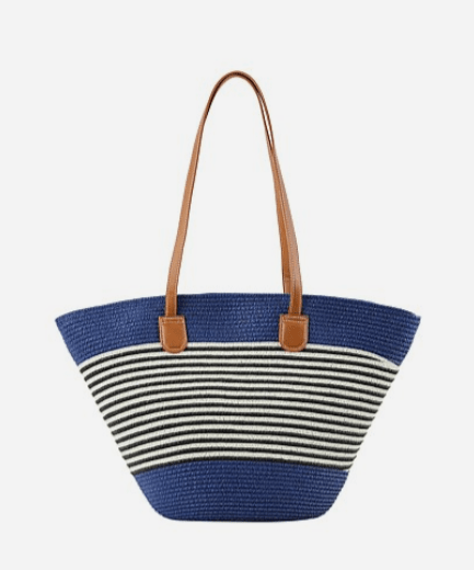 Load image into Gallery viewer, Gregory Ladner Colour-block Market Navy Tote
