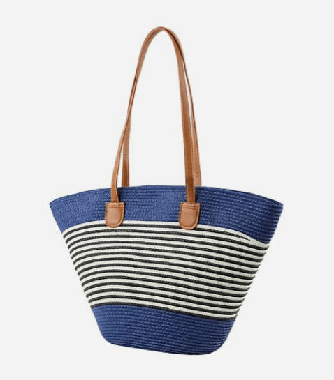 Load image into Gallery viewer, Gregory Ladner Colour-block Market Navy Tote
