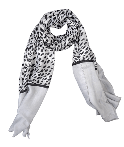 Gregory Ladner Leopard Scarf - Grey