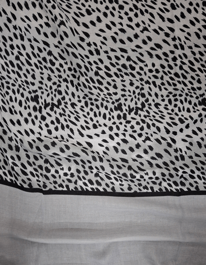 Gregory Ladner Leopard Scarf - Grey