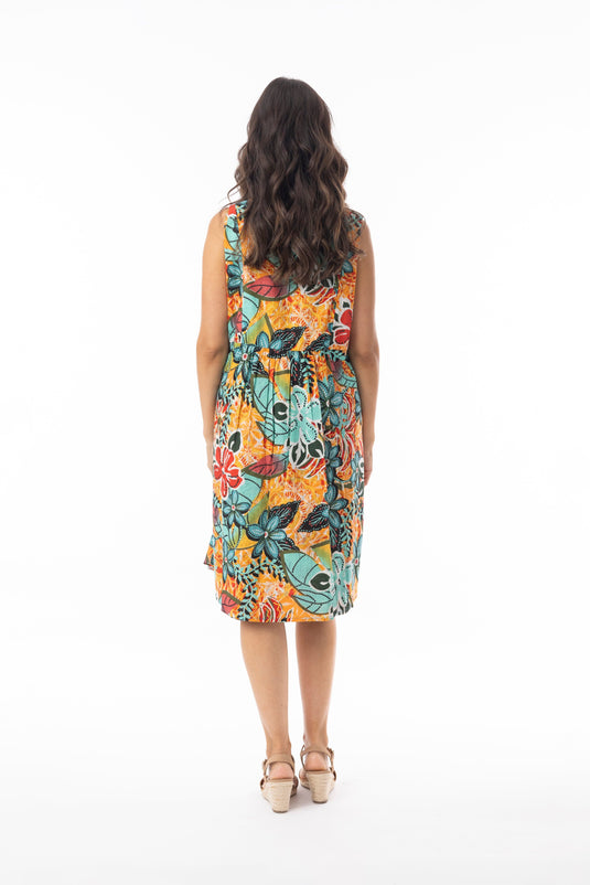Orientique Womens Guaratiba Dress Sleeveless Reversible