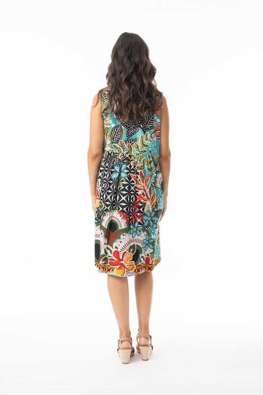 Orientique Womens Guaratiba Dress Sleeveless Reversible