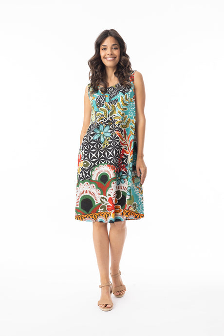 Orientique Womens Guaratiba Dress Sleeveless Reversible