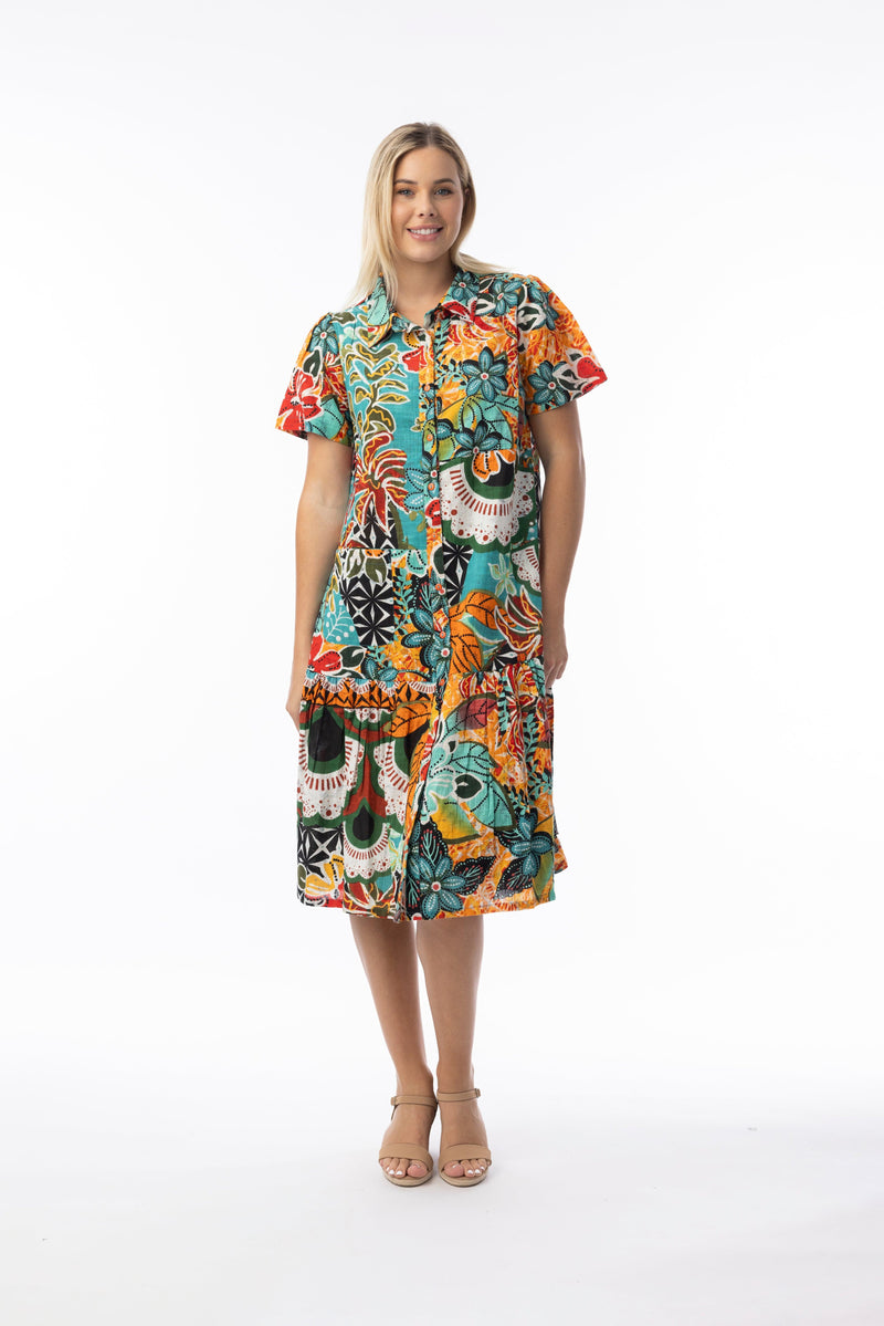 Load image into Gallery viewer, Orientique Womens Guaratiba Dress Collar Patch
