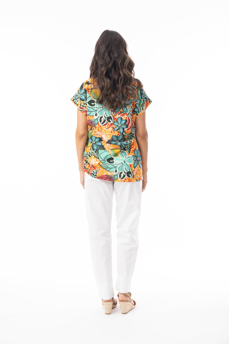 Load image into Gallery viewer, Orientique Womens Guaratiba Top Rolled Neckline

