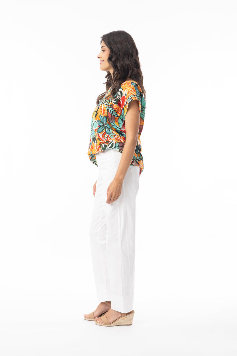 Load image into Gallery viewer, Orientique Womens Guaratiba Top Rolled Neckline
