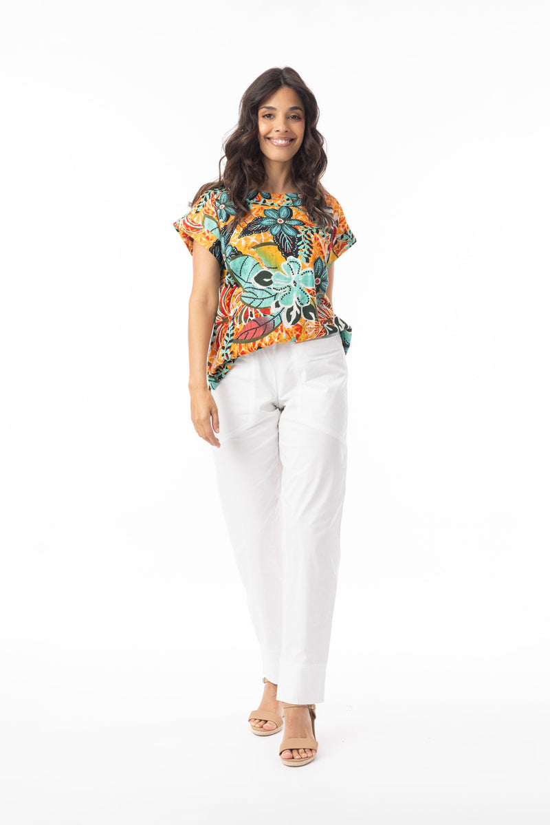Load image into Gallery viewer, Orientique Womens Guaratiba Top Rolled Neckline
